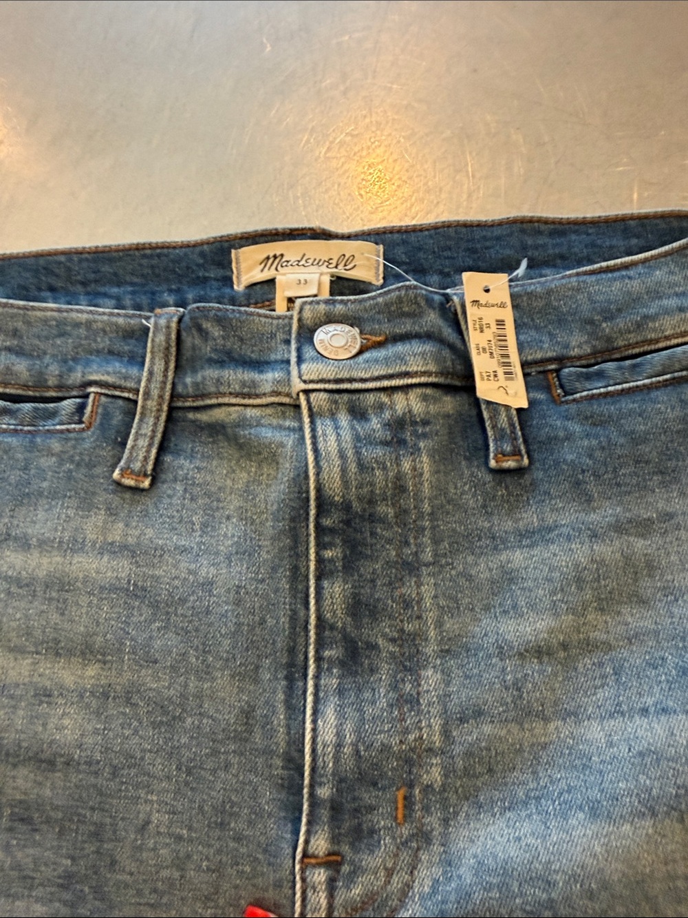 Madewell Women's Shorts in Light Blue Denim- long length 14”